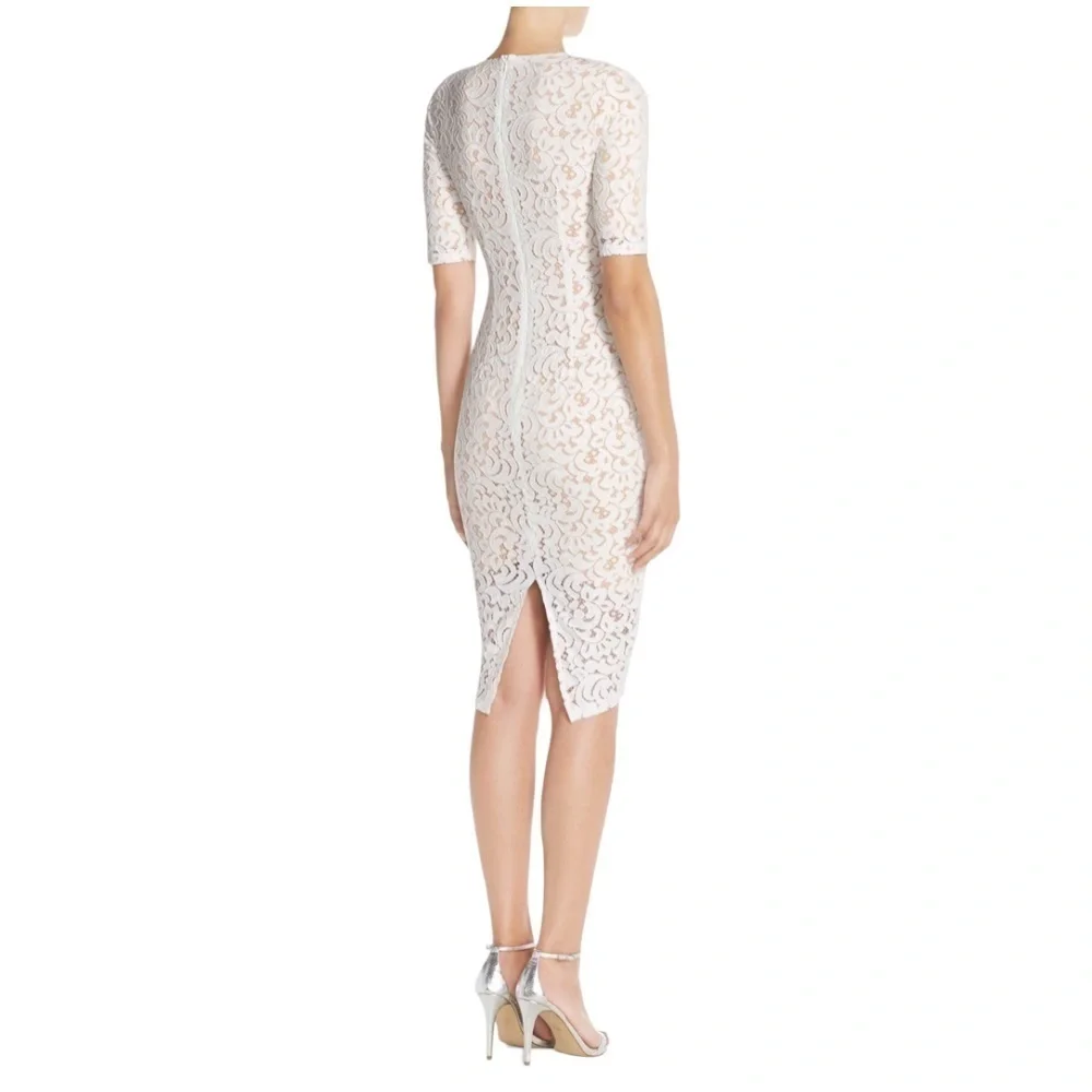 Misha Collection Rosie Lace Midi Dress XS Off white fairy whimsical feminine